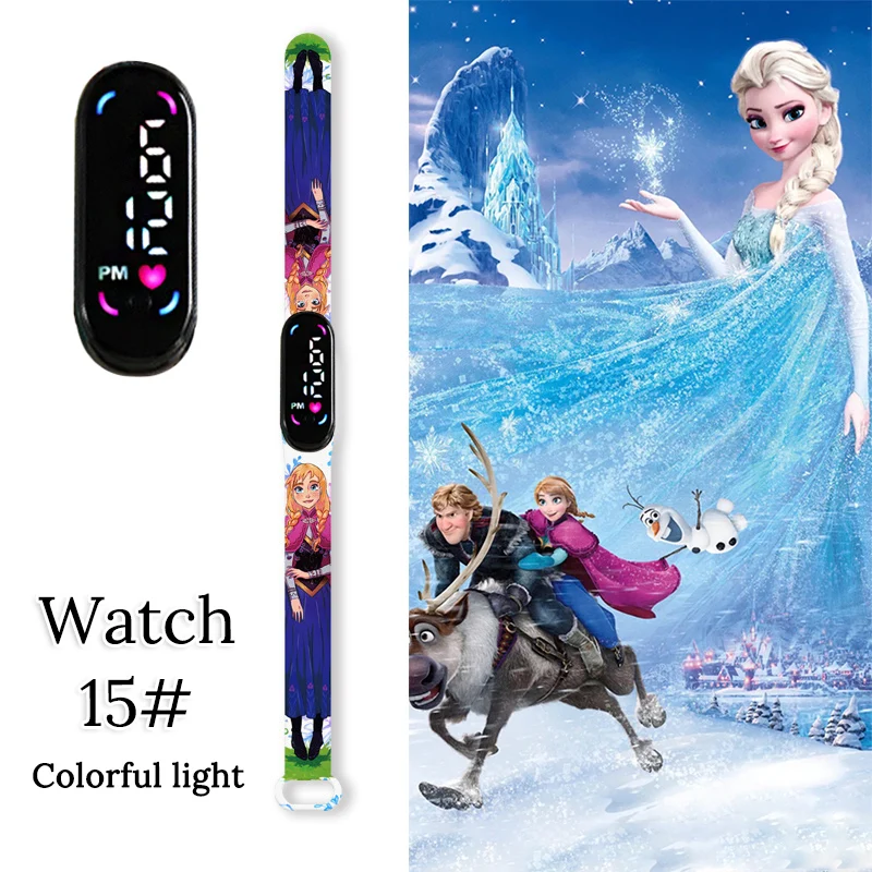 Princess Elsa Girls Watches Women Sport Wristband Bracelet Colorful Children Watch Waterproof montre femme relogio