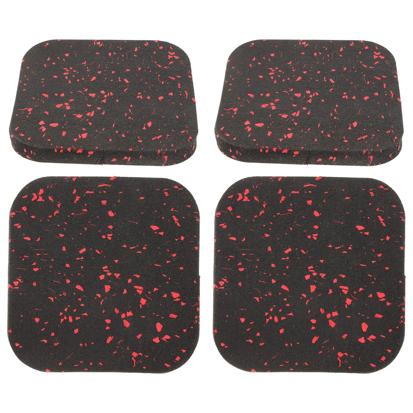 

4 Pcs Rubber Gym Mats for Treadmill Carpet Hardwood Floor Workout Equipment Cushion Pads Durable Anti Style