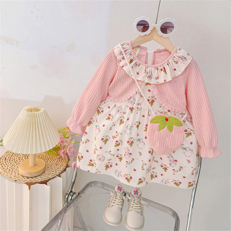 

2025Autumn New Infant Baby Toddler Dress Girl Stylish Cute Princess Dress Children's Autumn Outfit