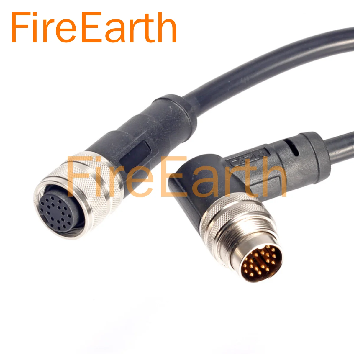 M16 Straight/Angled Overmolded Connector 2 3 4 5 6 7 8 12 14pin Core Un-shield Circular Connector With Cable PVC, 1m