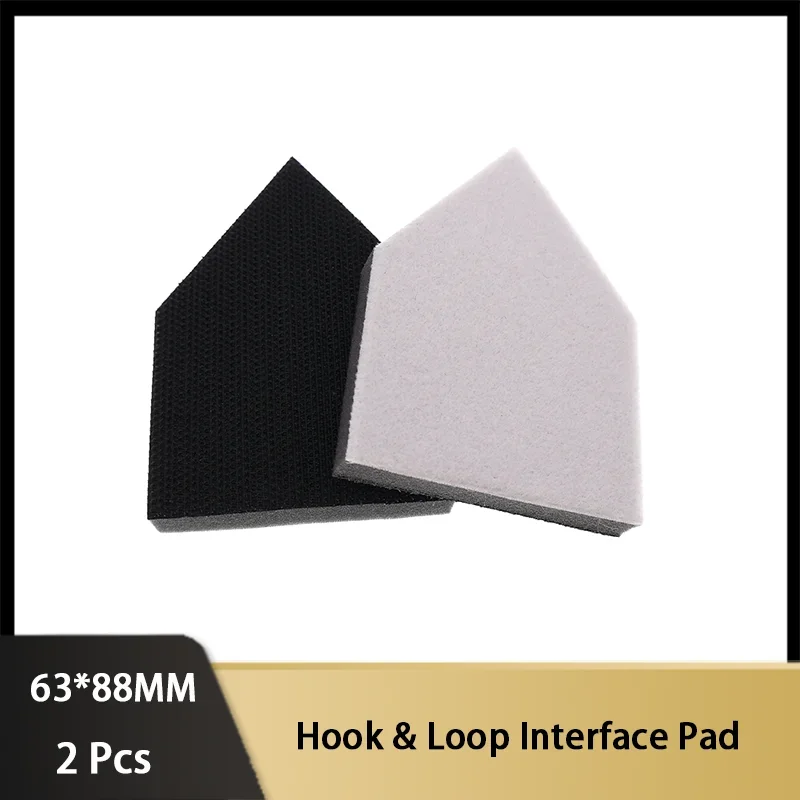 63*88MM Hook and Loop Interface Pad Kit 2Pcs Professional Foam Sanding Pads for Orbital Sander for Polishing and Grinding