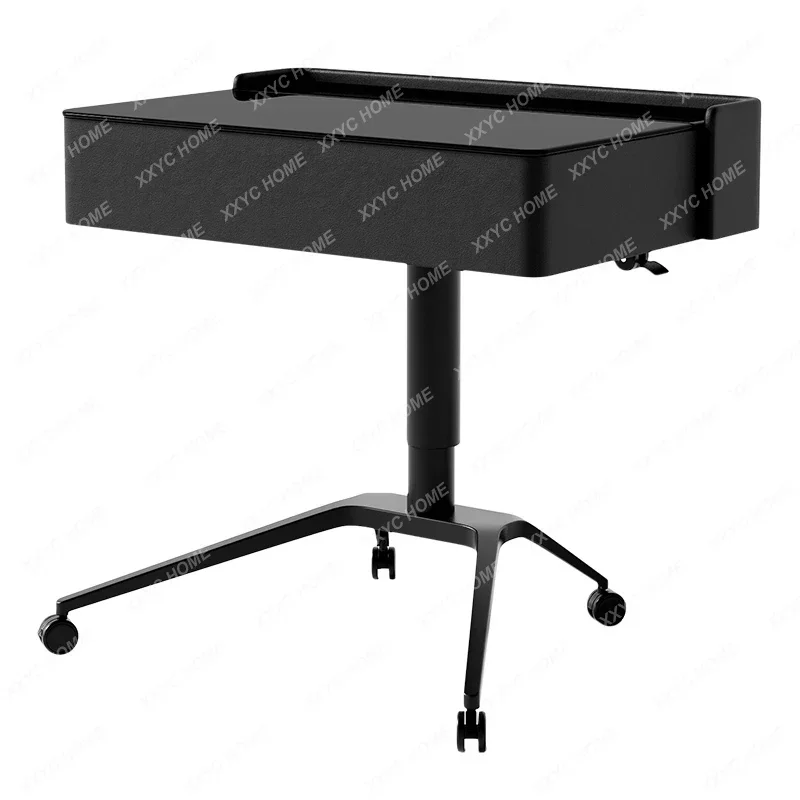 Y Solid wood bed side table with wheels mobile lifting notebook computer desk writing table