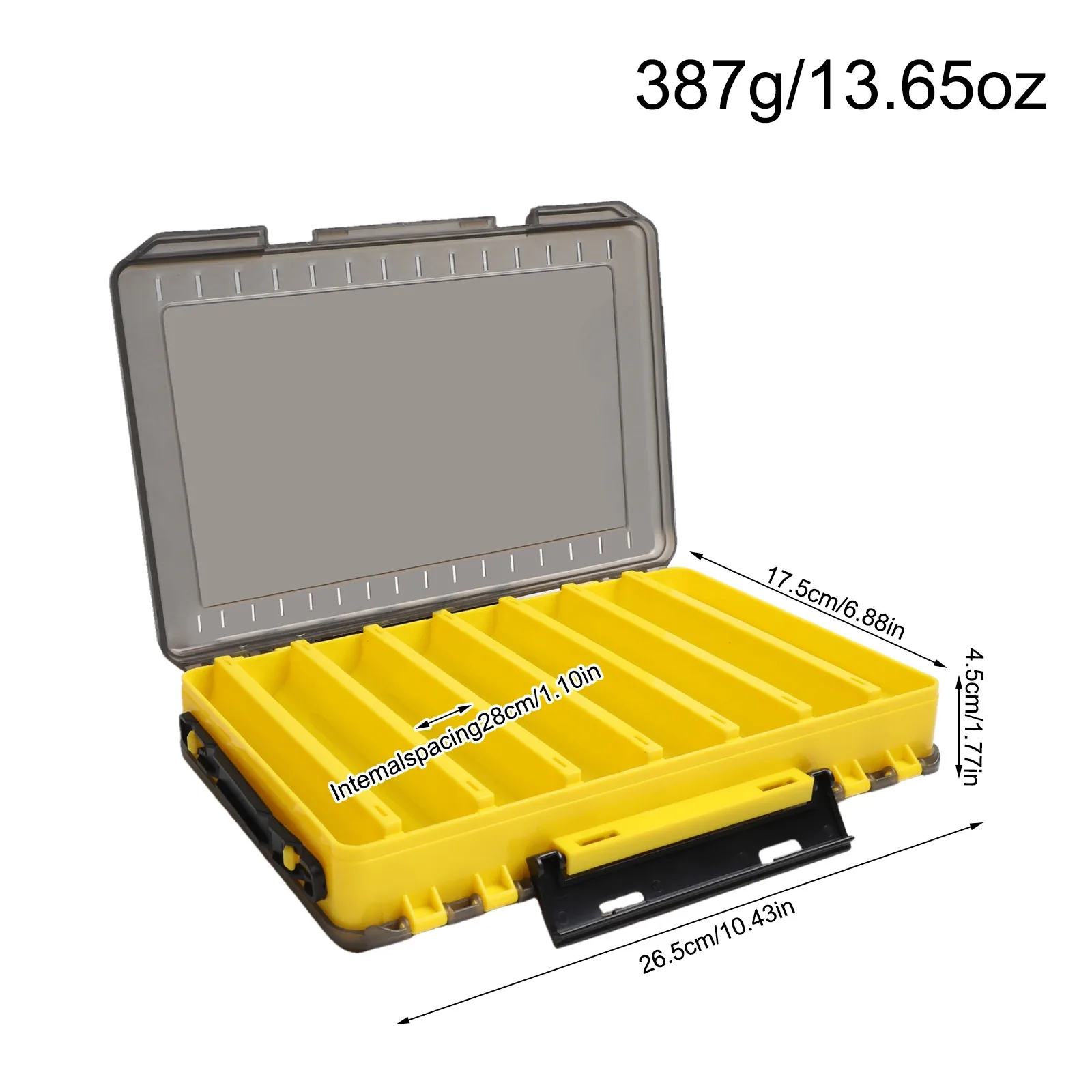 Double Sided Fishing Box Waterproof Design with Side Locks for Secure Storage of Hooks Bait Jewelry and Small Household Items