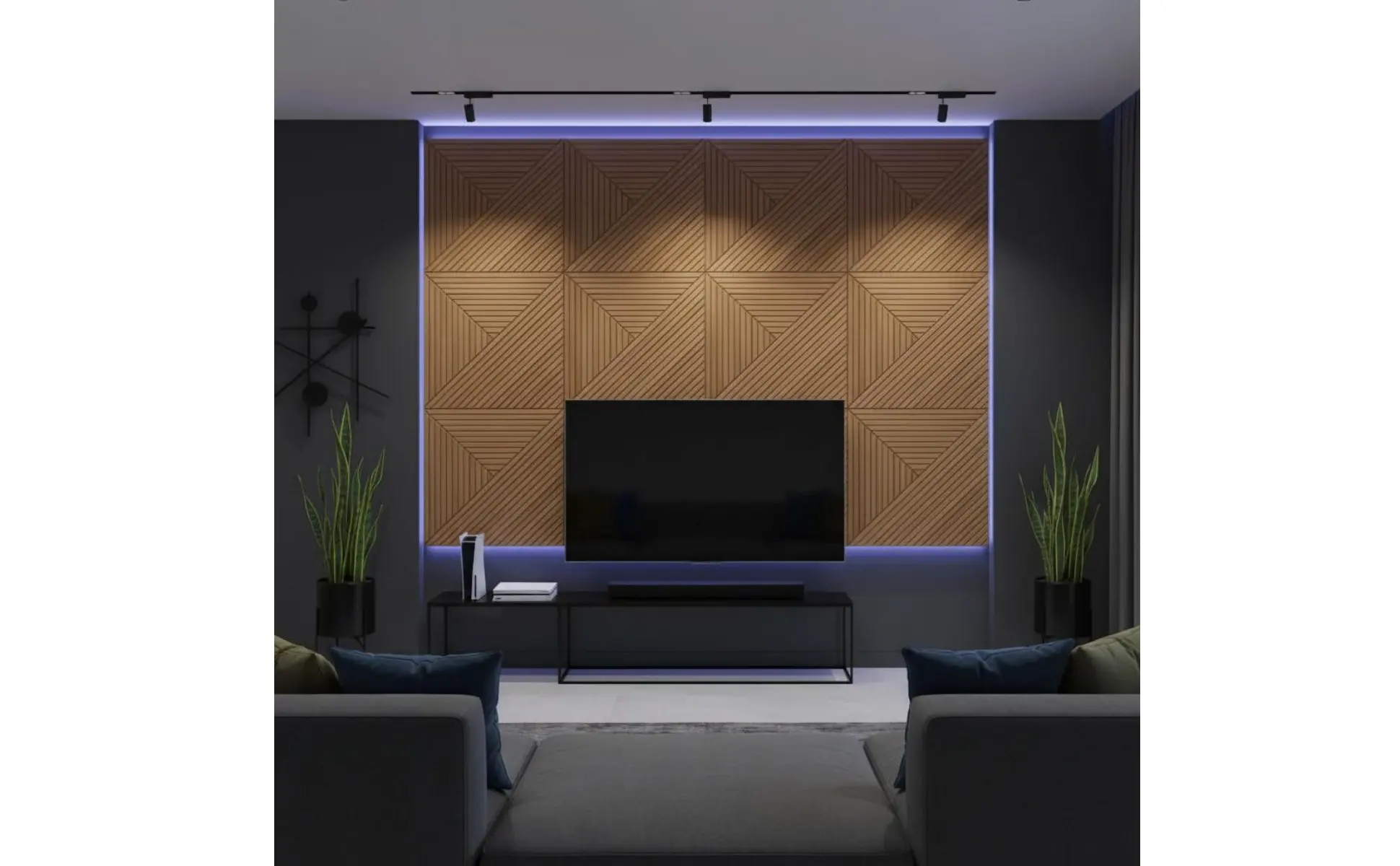 Wood Grain Acoustic Panel Reduce Reverberation Three-Dimensional Decorative Wall Panel autoAdhesive Acoustic Foam Flame