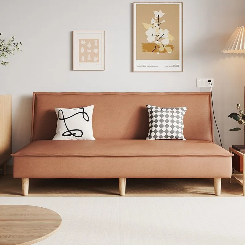 New cat claw leather foldable sofa bed integrated dual-purpose multi-functional small apartment rental apartment building sofa