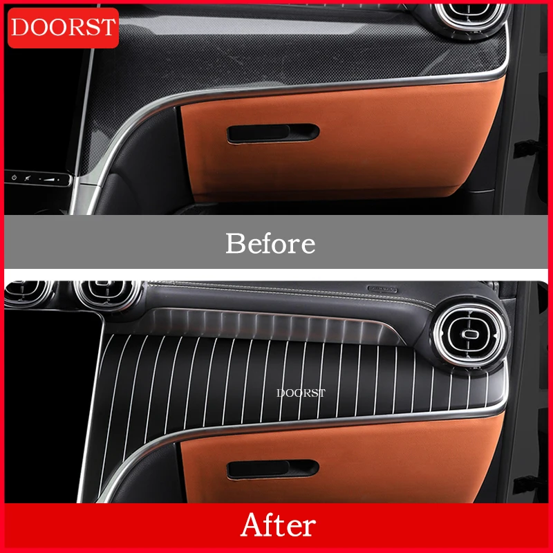 For Mercedes Benz C CLE Class C200 C220 W206 Center Console Vertical Stripe Instrument Panel Interior Modification Accessories