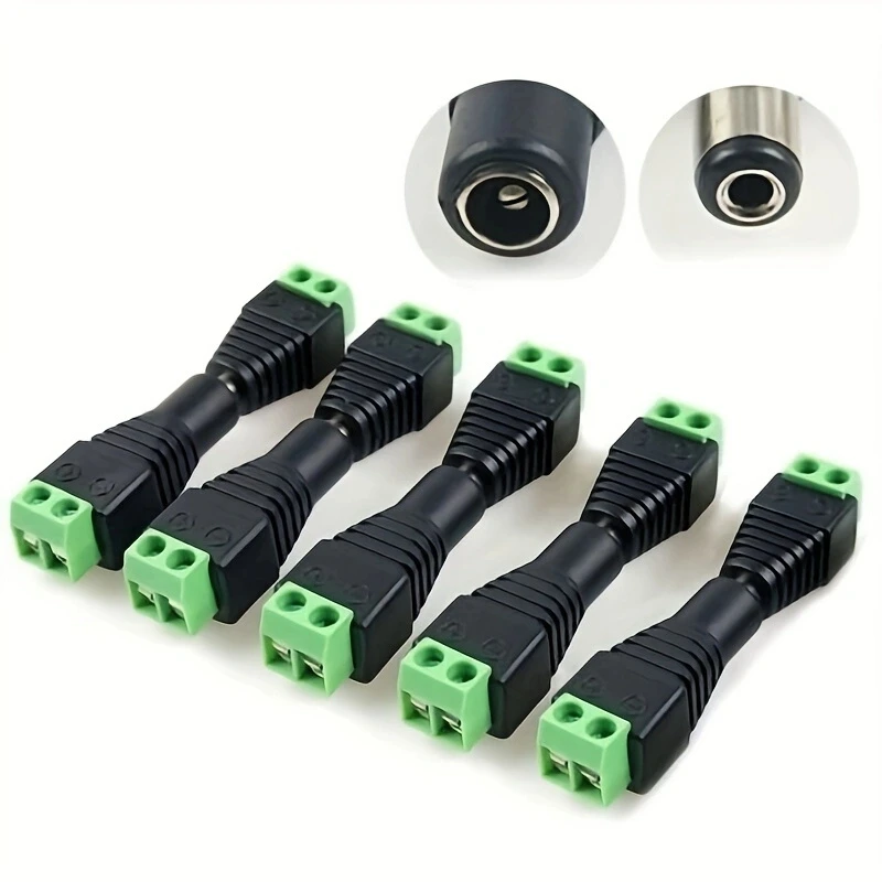 5 Paar DC 12 V Netzteil-Stecker-Adapter-Anschluss für 5050 3528 LED-Streifen