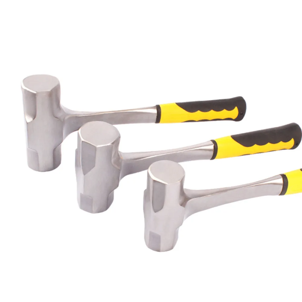 Heavy Manual Striking Tool Octagonal Sledgehammer Masonry Hammer Carbon Steel Impact Resistant For Construction Work Site