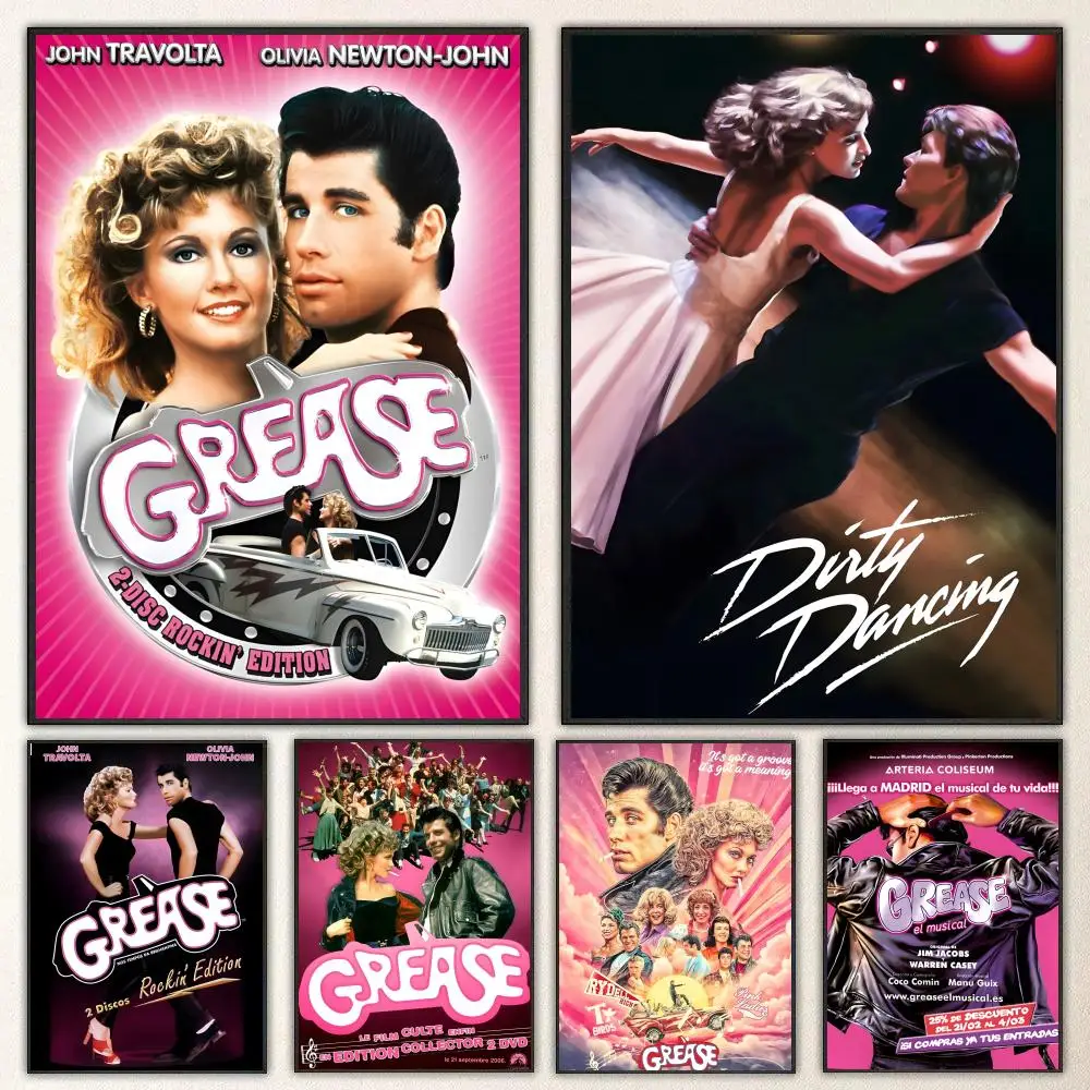 Movie Grease Poster High-definition  poster stickers, suitable for bedroom, living room, home decoration