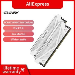 Gloway-Kit de mémoire RAM DDR4 pour ordinateur de bureau, 16 Go x 2, 3200MHz, 8 Go, compatible avec dissipateur de chaleur, 288 broches, DIMM