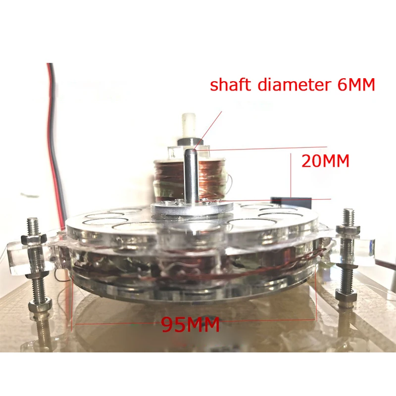 Coreless Generator Brushless Motor Disk Generator With Power Supply Without Iron Core Hall Coil Drive of Wind Turbine Generator