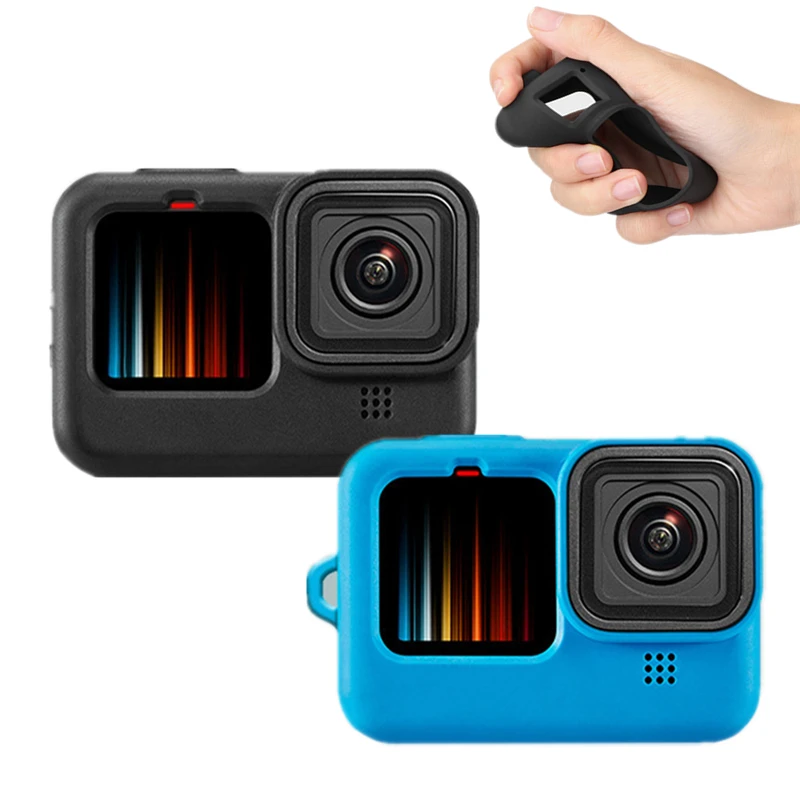 For gopro hero 9 10 11 12 black / blue silicone protective covers accessory case soft standard rubber cases for gopro hero