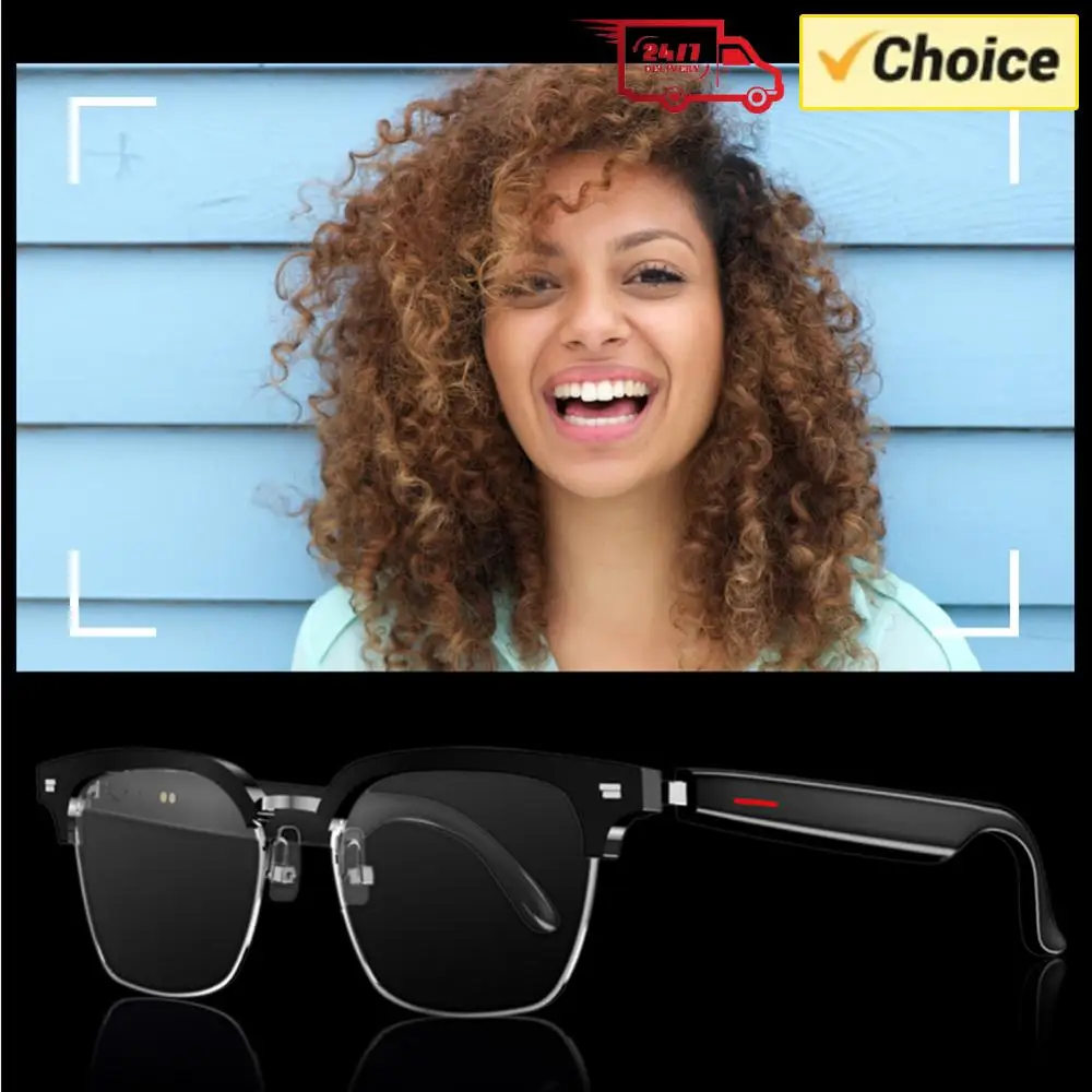 

Умные очки с ИИ-голосовым помощником и камерой: очки для удаленной съемки, носимые, с открытым звуком, микрофоном и динамиками для мужчин и женщин