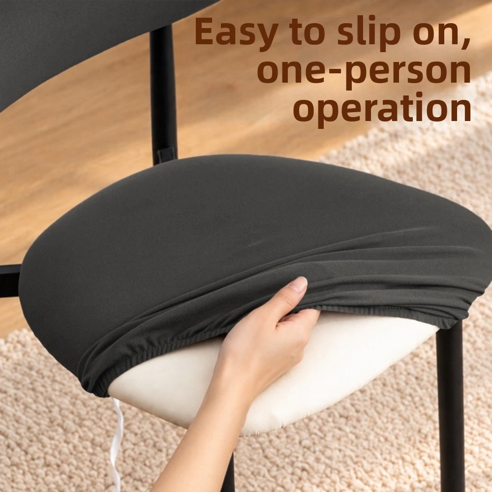 2-Piece Dining Chair Slipcover Separate Design Full Wrap Chair Back Protector Cat Scratch Resistant Wear Resistant