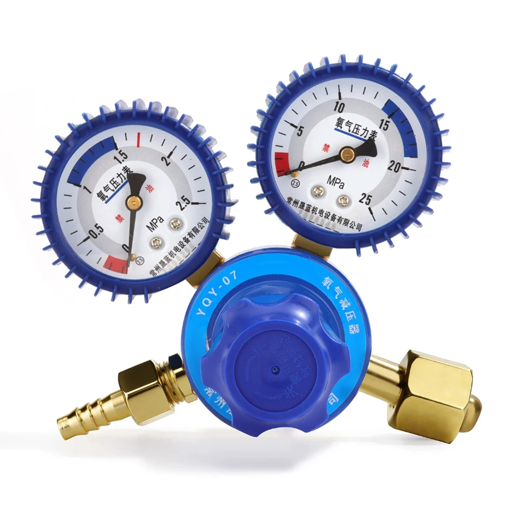 1pc Gas Pressure Reducing Valve Flowmeter Welding Weld Gauge Oxygen/Acetylene/Propane/Nitrogen/Argon/ CO2 Heating Pressure Gauge