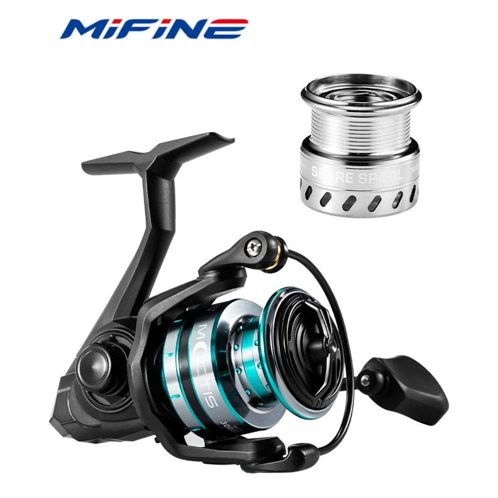 

MIFINE MOCTIS Ultralight Fishing Reel with Spare Aluminum Spool, Gear Ratio 5.1:1, Premium Drag System Wheels,Ball Bearing 7+ 1