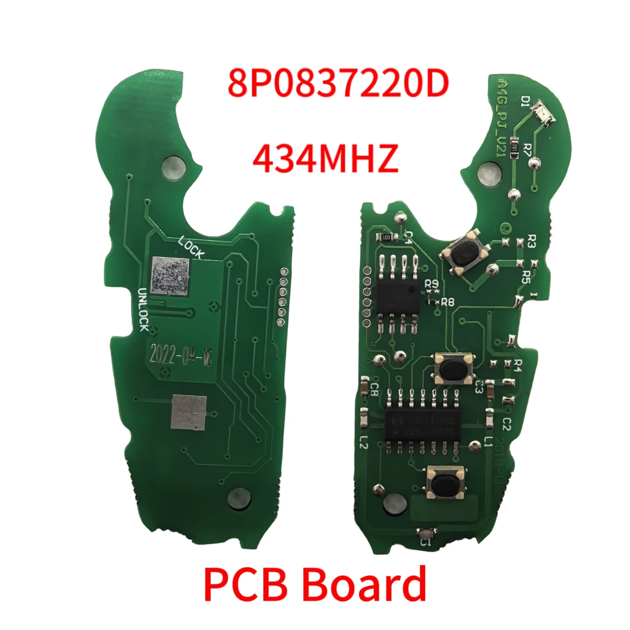 315/434Mhz Fernbedienung Autoschlüssel für Audi Q7 B7 Q3 A3 TT A2 A8 A6 A6L A4 S5 C5 C6 B6 A4L A5 Q5 S RS S1 8X0837220D 8P0837220D ID48 Chip – Detail 11