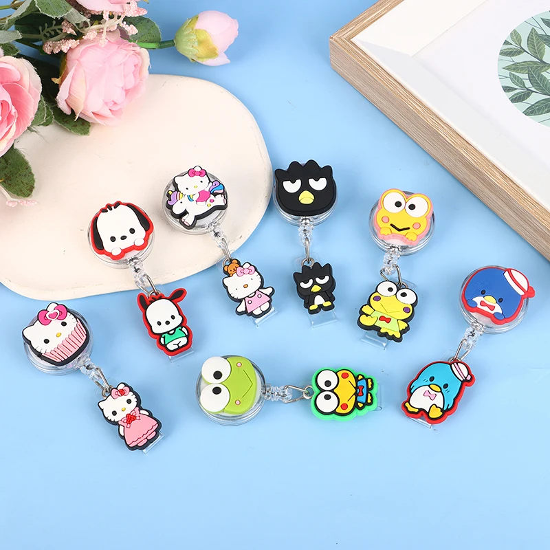 Cartoon Cute Anime Characters Retractable Badge Reel For Nurse Doctor Card Holder Name Card Accessories Supplies