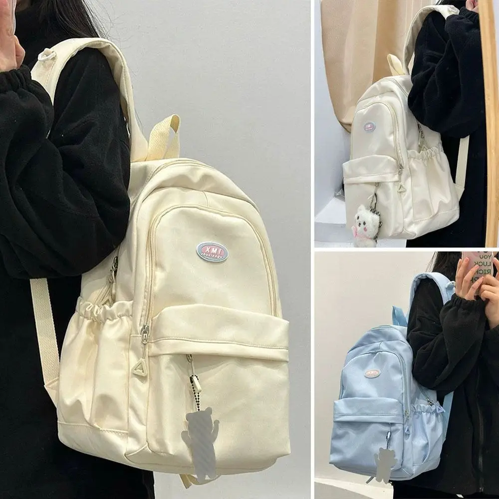 

Durable Nylon Backpack Travel Large Capacity Shoulder Bag Daily Portable Schoolbags