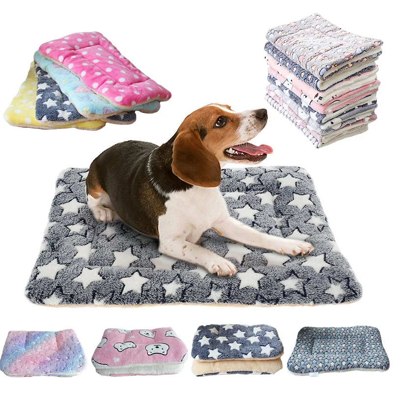 

Flannel Pet Mat Dog Bed Cat Bed Thicken Sleeping Mat Dog Blanket Mat for Puppy Kitten Pet Dog Bed for Small Large Dogs Pet Rugs