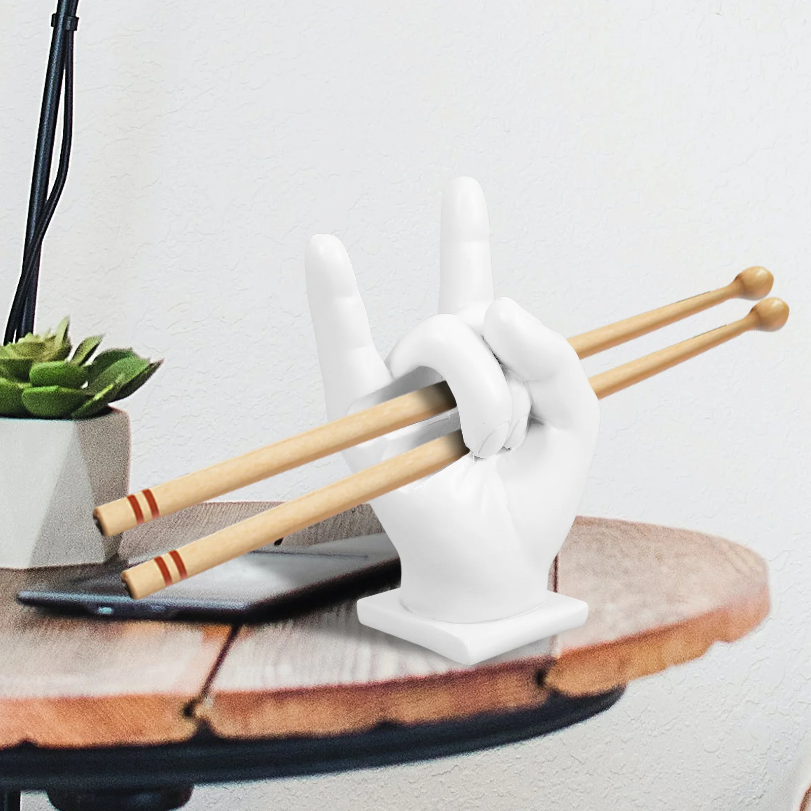 

Drumstick Display Stand Resin Durable Drum Stick Holder Mallet Bracket Sturdy Drumstick Organizer Accessories Drum Mallet Holder