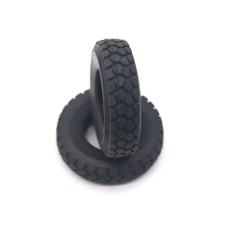 Qin24 2PCS 1/24 RC 43MM Truck Hard Tires For Heavy Truck