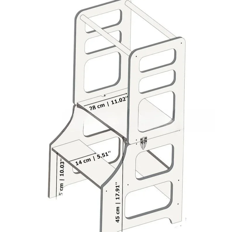 

Adjustable, standing tower, children's learning tower, with slide, kitchen step stool