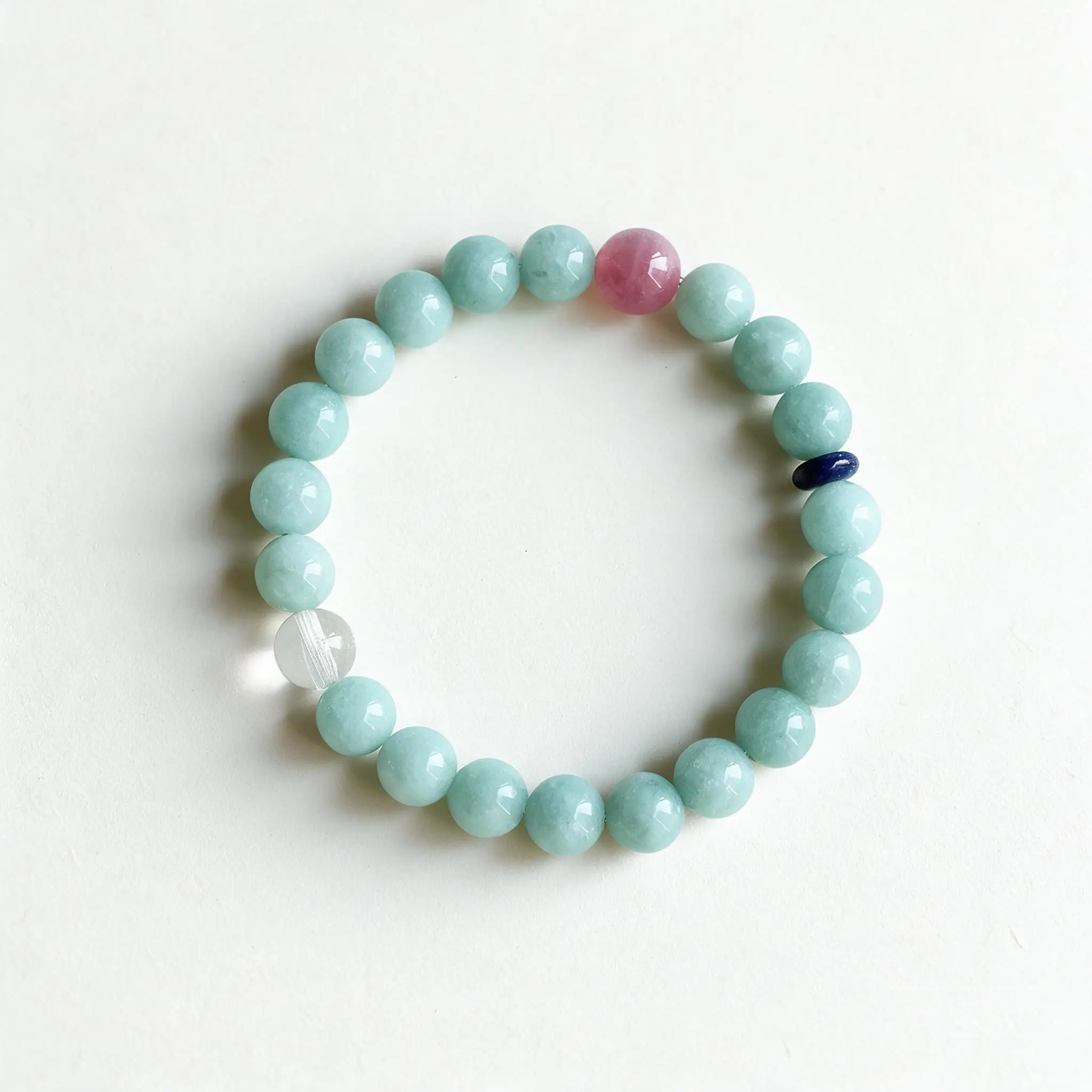 Chinese Style Natural Pink Crystal Jade Chalcedony Handstring Bracelet Lucky Blessing Fortune Auspicious Career Gift For Women