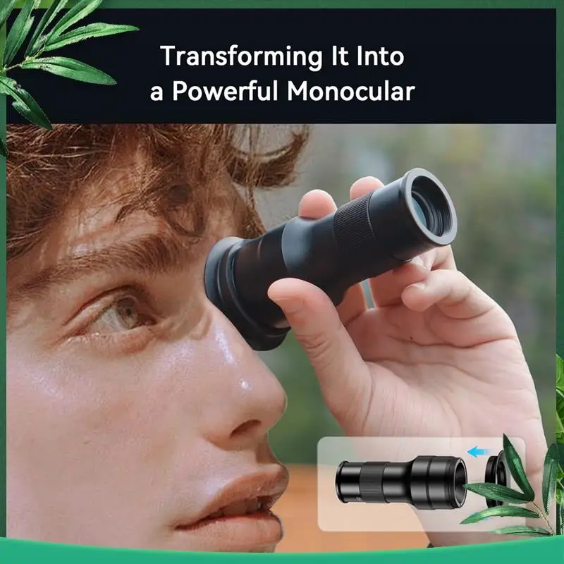 (NEW) Mobile Phone Telephoto Macro Lens Kit 6X Telephoto Lens+150Mm Macro Lens For Iphone 16/15/14 With Universal Phone Mount