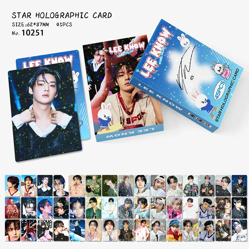 SKZOO 45 ensemble de cartes photo ciel étoilé, groupe Stray Kids et cartes individuelles, nouvelles cartes étoiles spéciales à collectionner, cadeau d'anniversaire LOMO