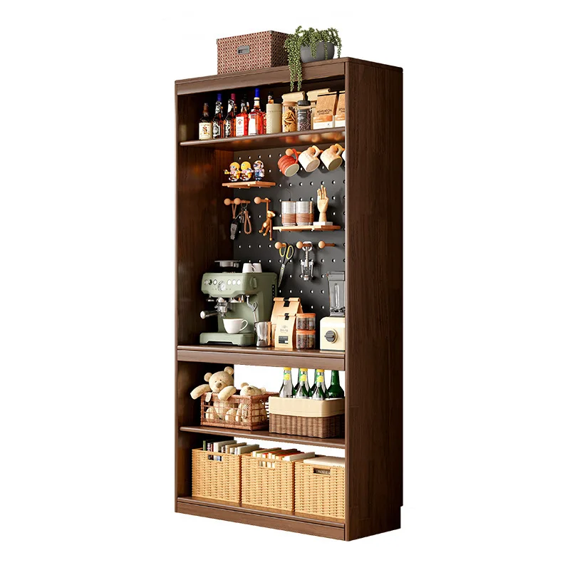 

Solid wood bookshelf shelf floor to ceiling to living room integrated whole wall storage
