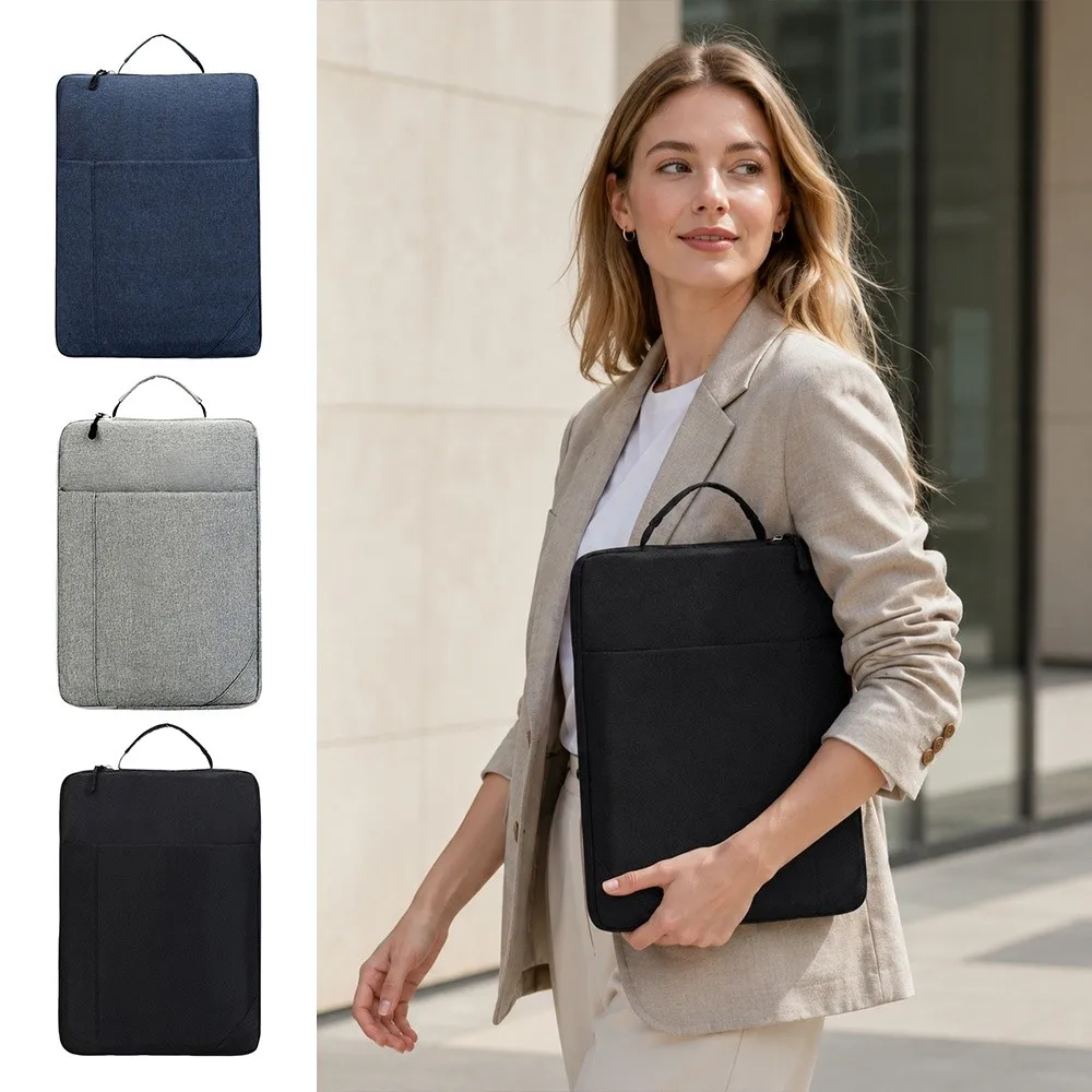 11 13 15 inch Oxford Cloth Laptop Bag Multiple Pockets Vertical Laptop Handbag Wear-resistant Waterproof Ultrabook Sleeve Case