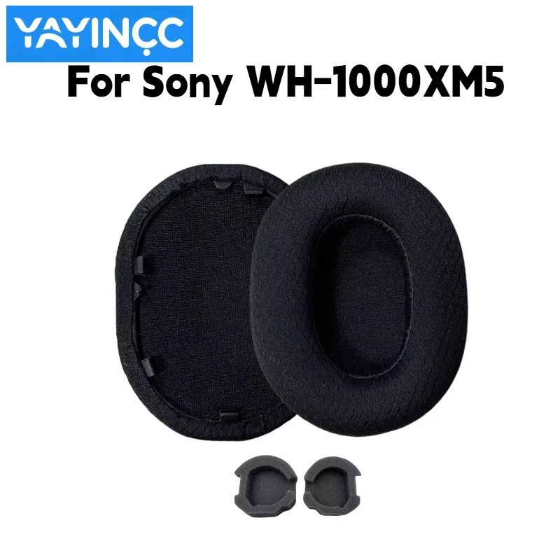 YAYINCC Ersatz-Ohrpolster aus atmungsaktivem Fußballnetz mit Schnalle für Sony WH-1000XM5 Kopfhörer, Reparaturteile, kein Haarausfall. – Detail 3