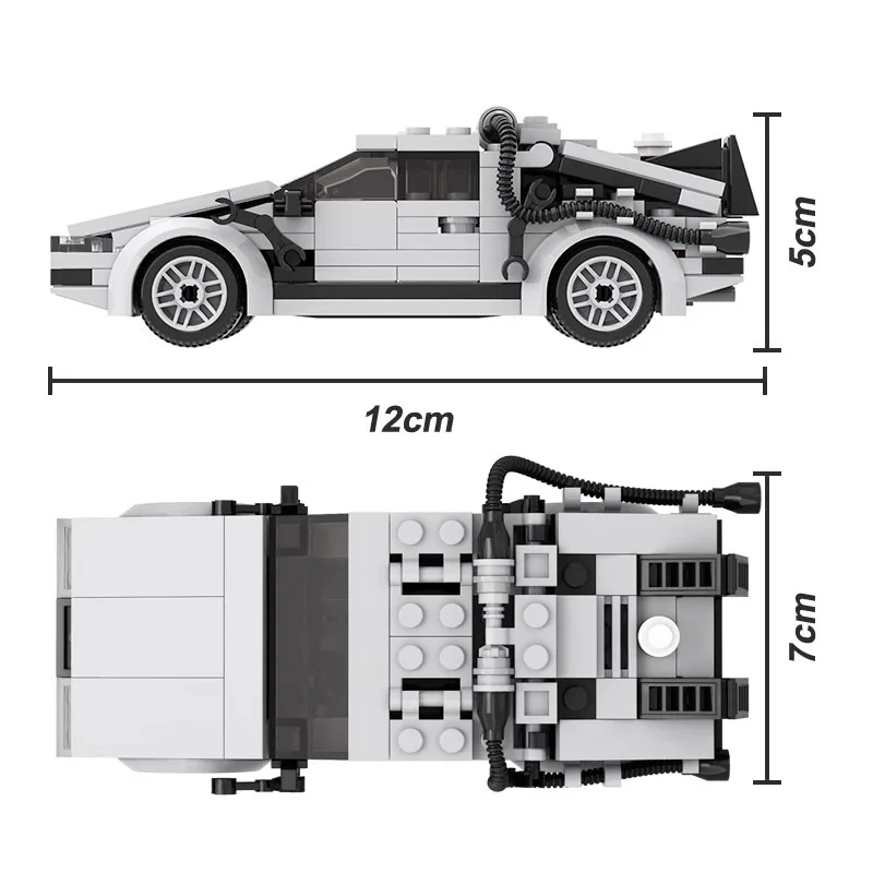 Delorean from BACK TO FUTUREs Famous Speed Champions Building Blocks City Sports Racing Vehicle DIY Bricks Toys Christmas Gift