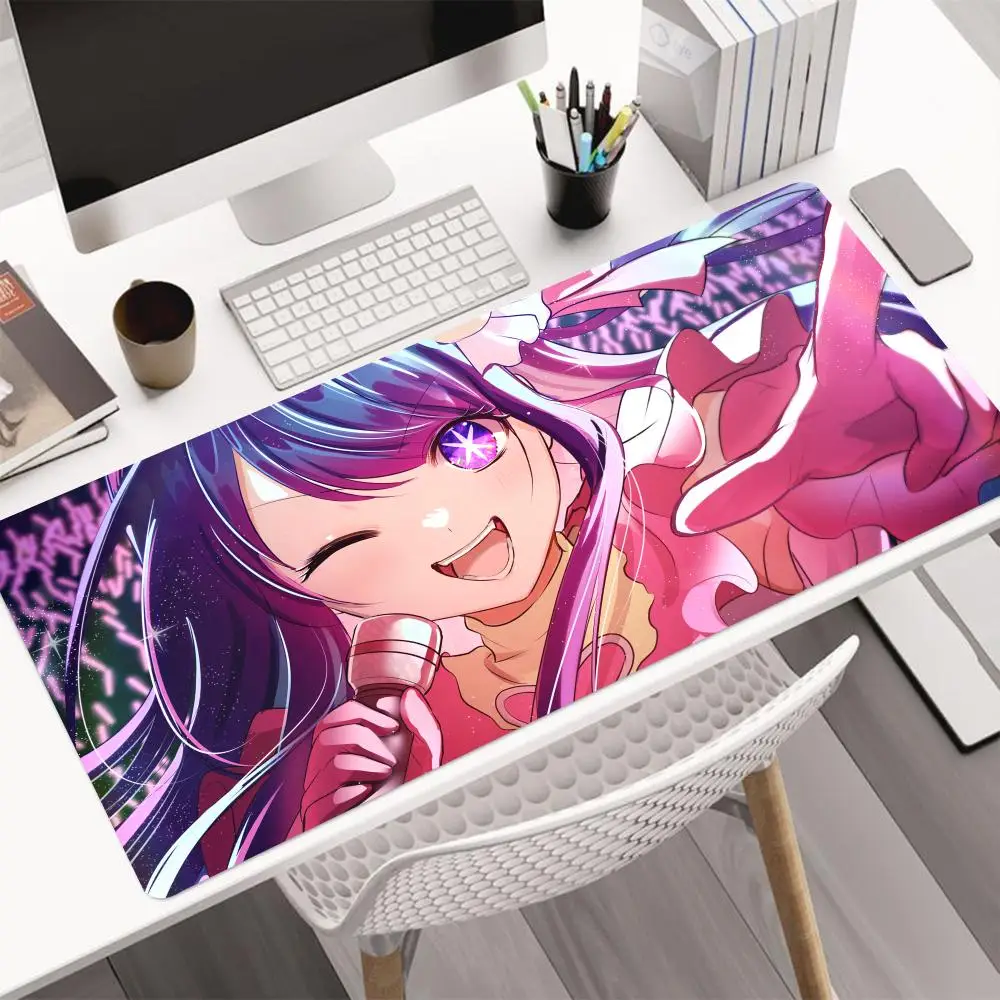 O-oshi no ko hoshino ai mouse pad mouse pad gaming mousepad velocidade tapete de mesa portátil tapetes de jogos para escritório tapete acessórios de mesa