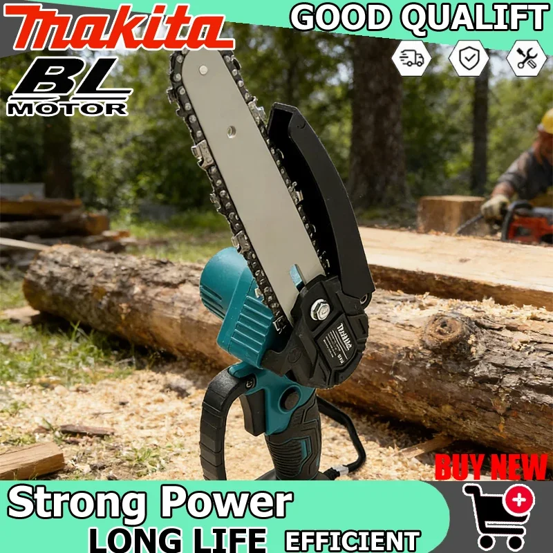 

Аккумуляторная цепная пила Makita 6 дюймов, портативная, для обрезки деревьев и веток, для деревообработки и садоводства, для аккумулятора 18В