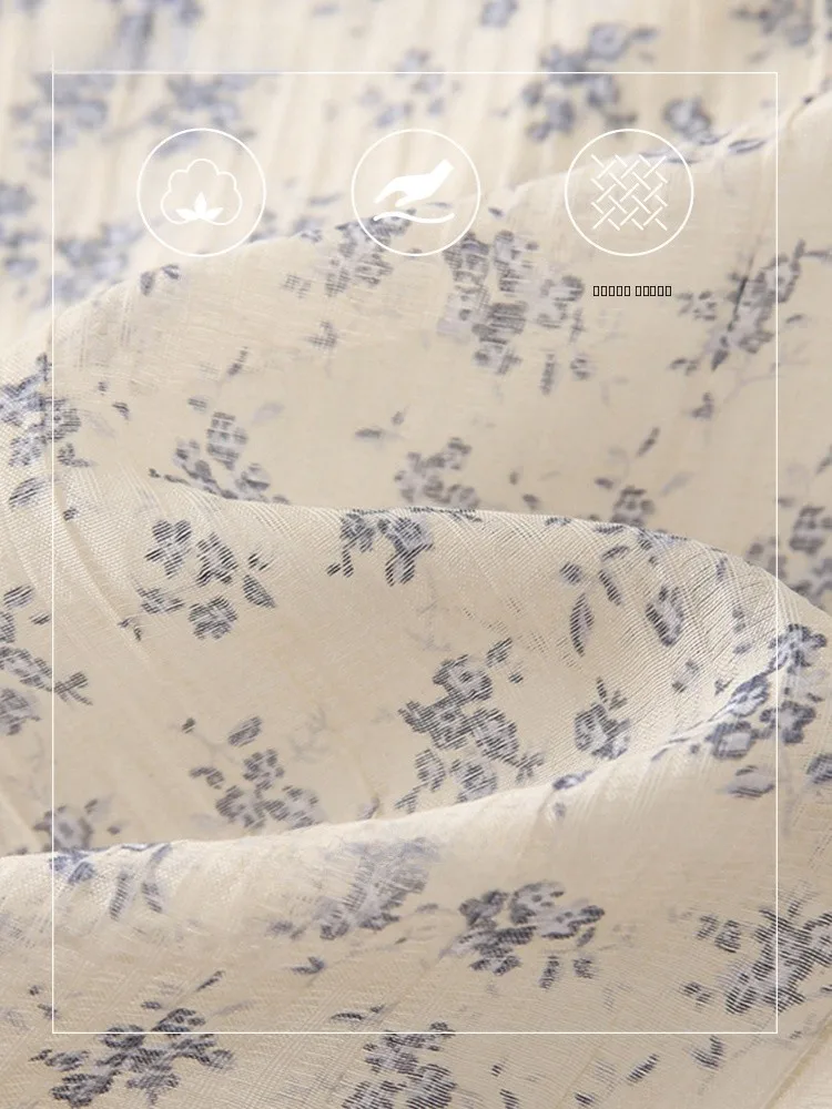 Vestido Floral Feminino La Chapelle Sweet Gentle V-ne Knot, Corte Reto Coreano, Anti-envelhecimento, Nova Chegada de Verão