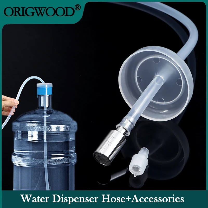6mmx9mm Food Grade Silicone Tube with Dust Cover Hose Automatic Suction Hose Drink Pipe Universal Inlet Pipe Water Dispenser Kit