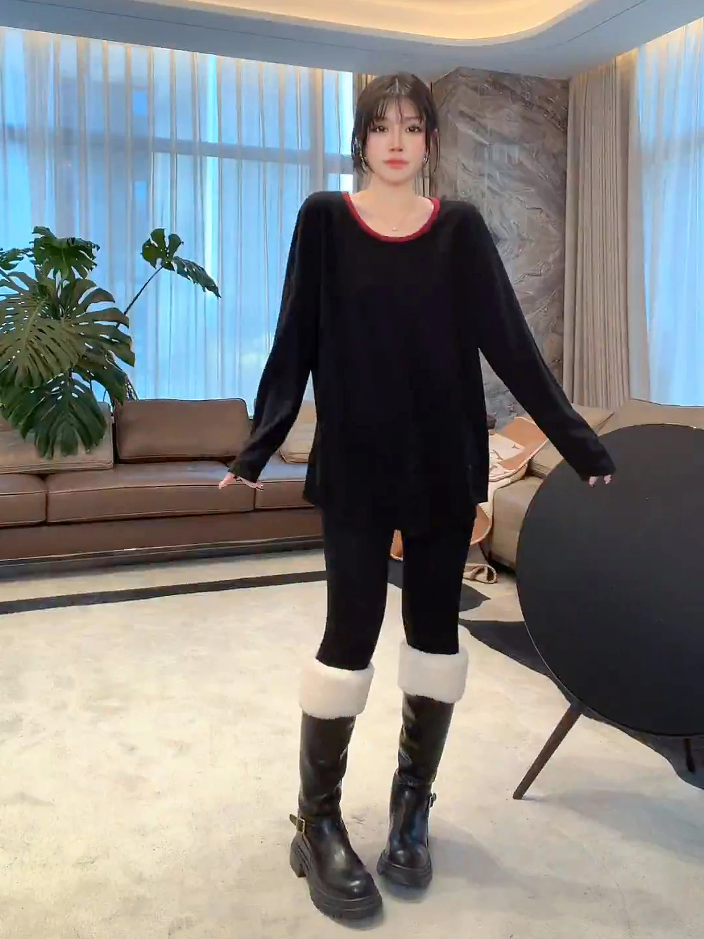 

Повседневная женская футболка ME с длинным рукавом из смесового лиоцелла, приятная к коже, с дизайном «картофельная каша», дышащая, свободного кроя MESA558