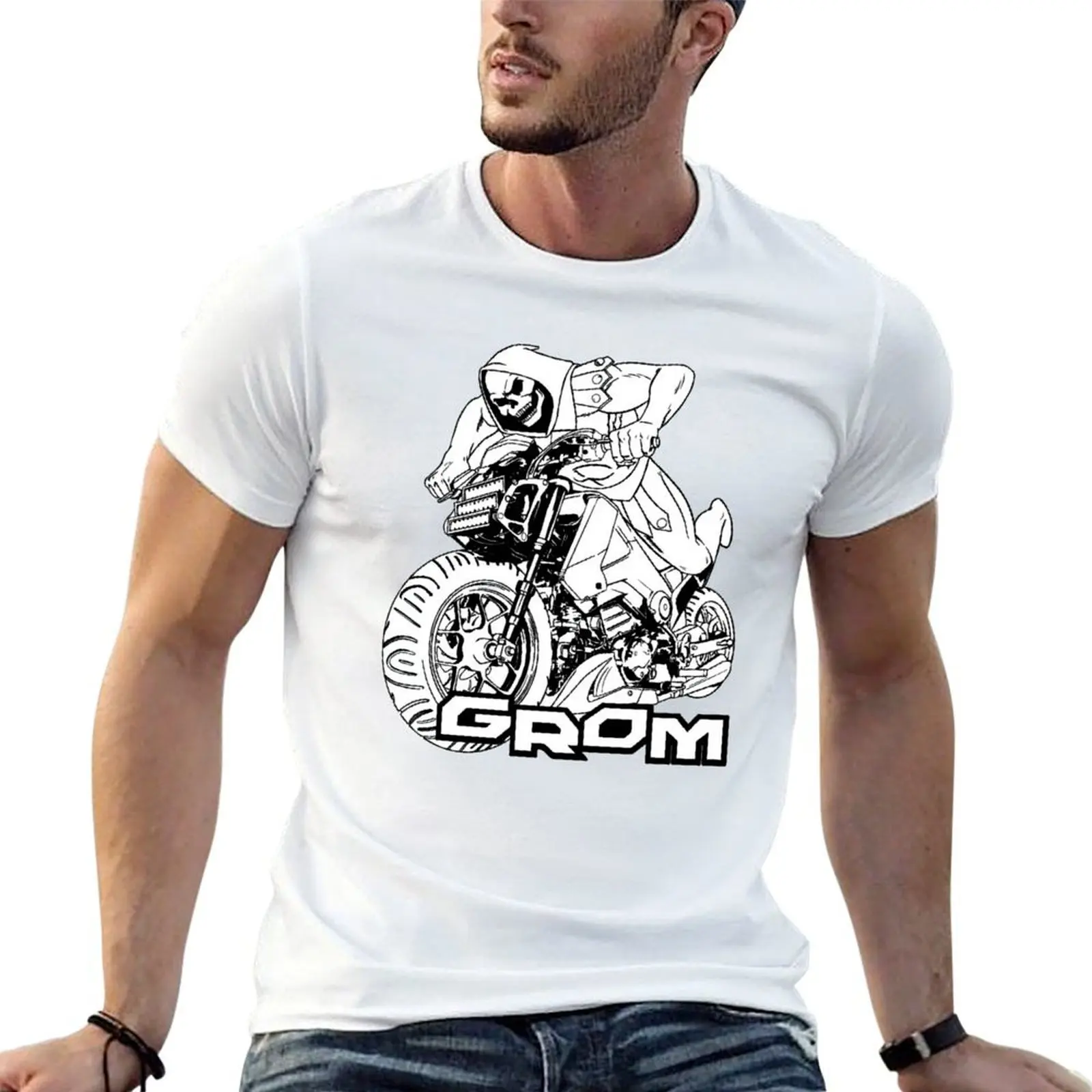 

Skelator on GROM (Black) T-Shirt man t shirts high quality luxury brand man t shirt cotton T-Shirt