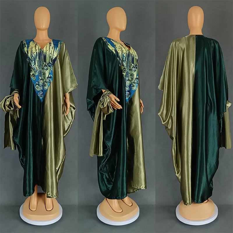 Abaya per le donne Dubai African Muslim Fashion Dress caftano Marocain abiti da sera in raso Boubou Robe Djellaba Femme 2024