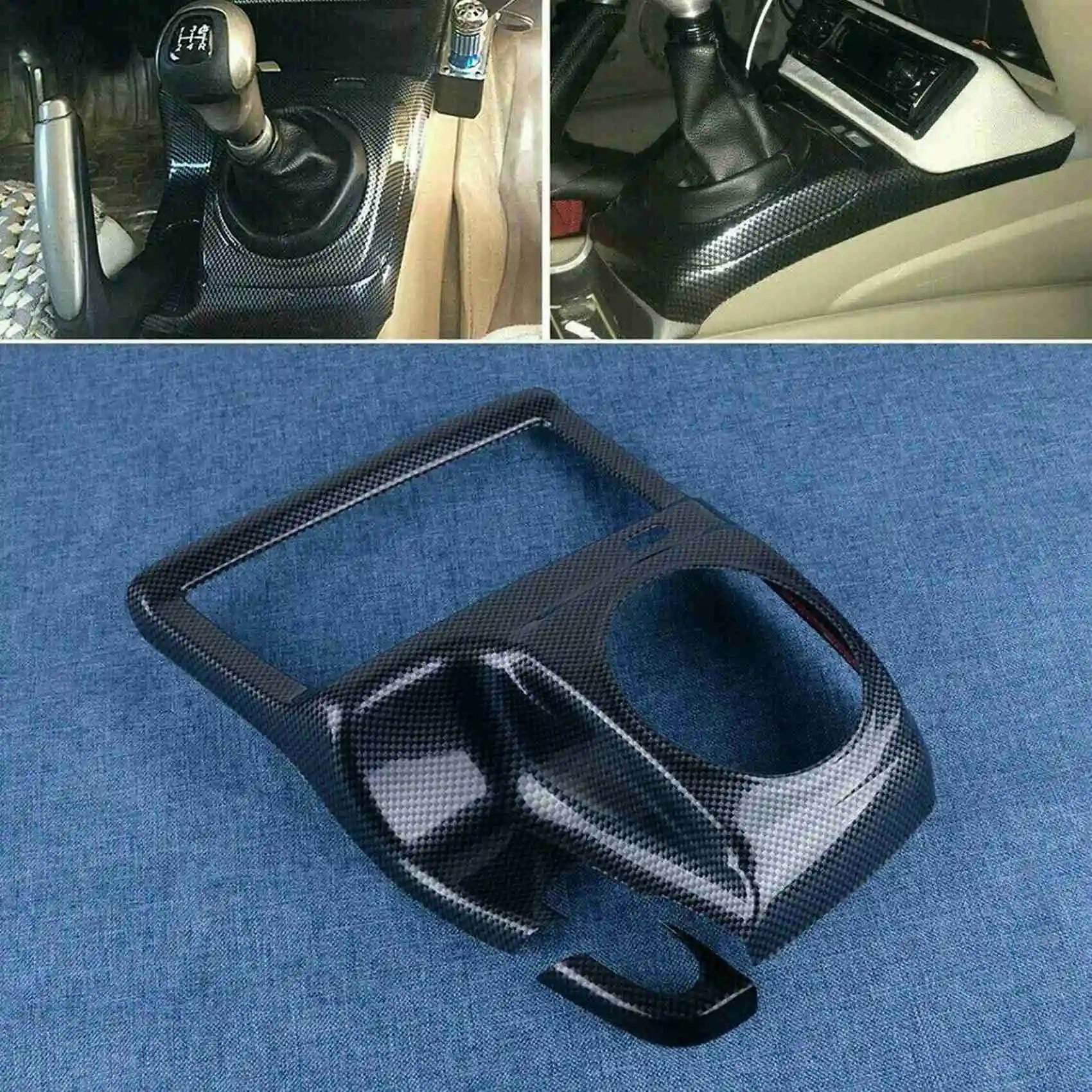 Embellecedor de cubierta de marco de cambio de marchas central Interior de coche, estilo de fibra de carbono, apto para Honda Civic 2006, 2007, 2008, 2009, 2010, 2011