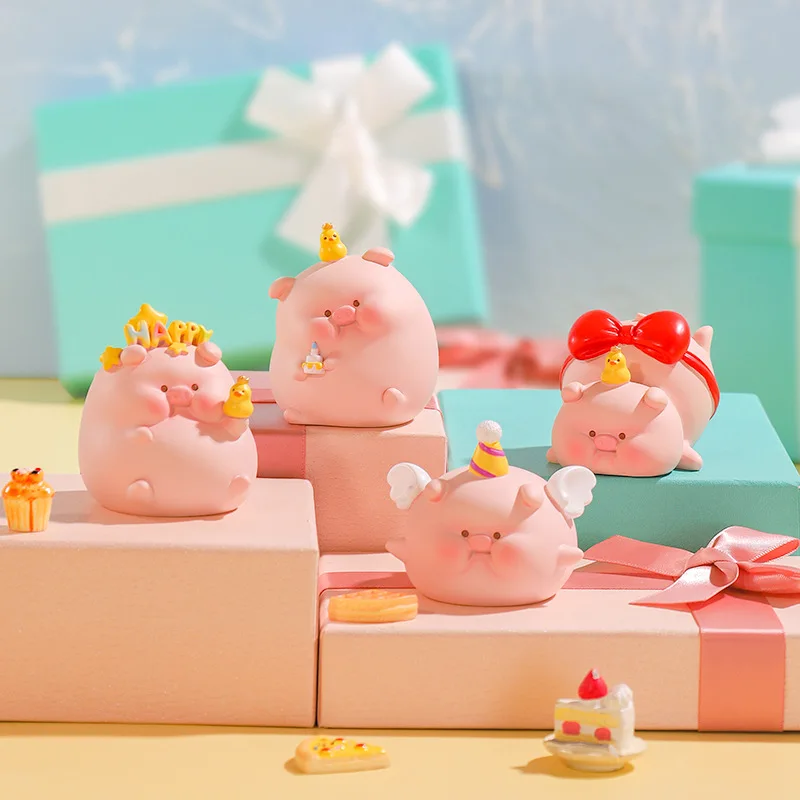 

Lulu Pig Pi Pig You Happy Duck Blind Box Toy Caja Ciega Guess Bag Girl Figures Cute Kawaii Doll Model Birthday Gift Mystery Box