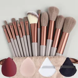 8/13pcs Makeup brushes Set Super soft and fluffy eyeshadow blush nose Shadow Powder Highlighter Brush Women Cosmetic Brush Tools