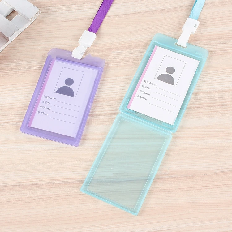 โปร่งใส Retractable ผู้ถือบัตรสาวนักเรียน CLEAR ID Card PASS พร้อมแหวนผู้หญิง Badge การ์ดใหม่