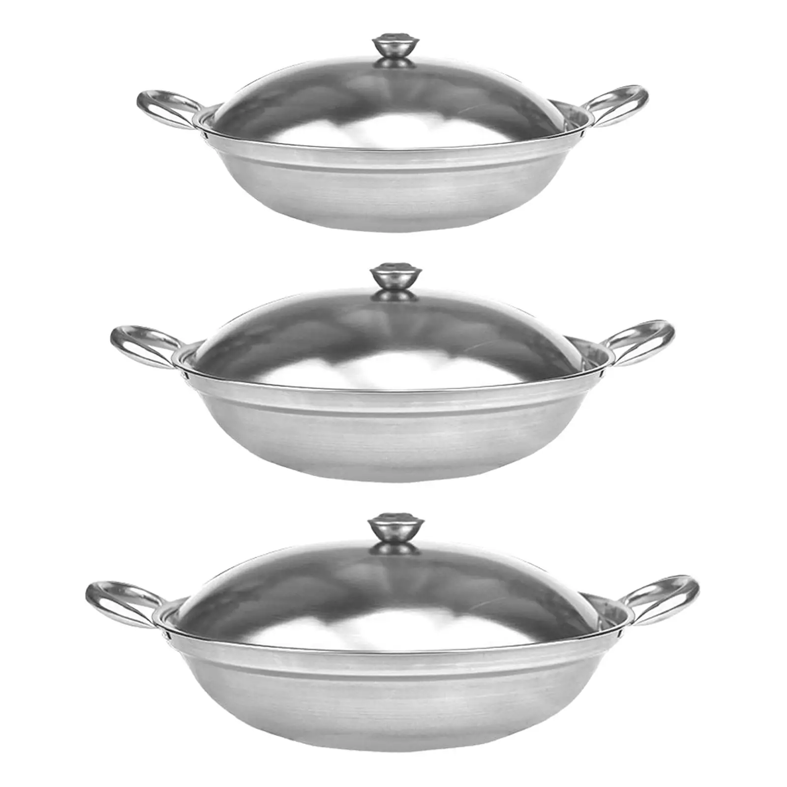 Premium Stainless Steel Stockpot with Lid and Handle for Outdoor Barbecue Picnic Camping Seafood Hotpot Frying Pan