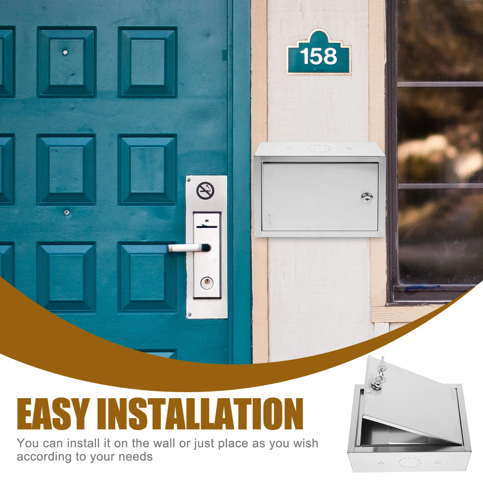 Milk Wall Mounted Sturdy Safe Package Delivery Box Porch Organizer Mail Storage Locker Package Locker