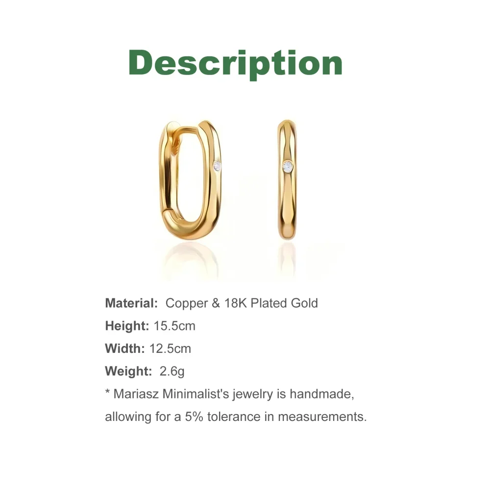 Mariasz Minimalist 1/3Pairs Dainty U-Shaped Stainless Steel Hoop Earrings for Women Gold Color with CZ Huggie Hoops Jewelry