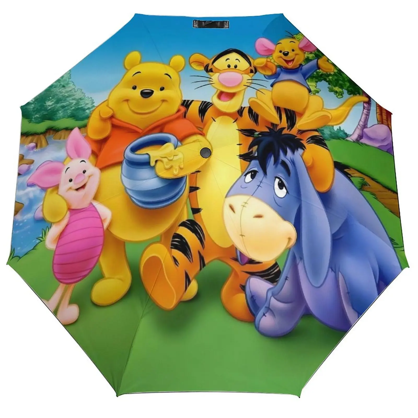 

Winnie The PoohUmbrella Disney Cartoon 3 Fold Auto Suitable Both Sunny Rainy Days Decoration Gifts Custom Umbrella Cosplay