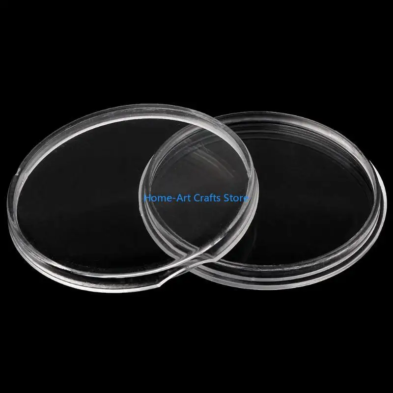 Y3NA Round Coin Storage Box Small Collection Supplies for Cosmetic Makeup Art Crafts Supplies Display